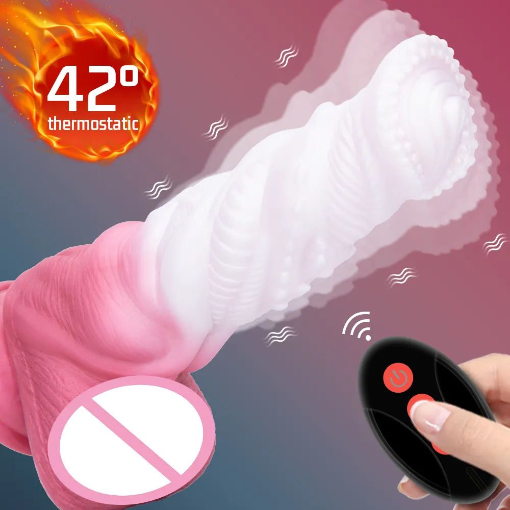 Huge Vibrator Penis 10-frequency Vibration Skin-friendly Feeling Liquid Silicone Dildo for Couples Sex Toys