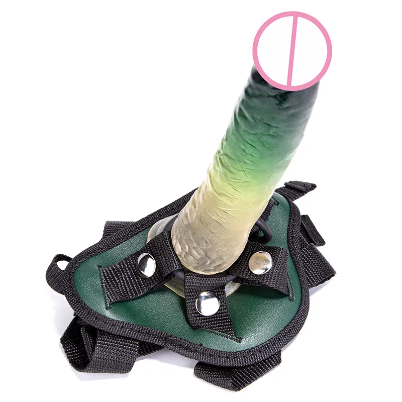 Strap on Dildo Women's Silicone Strap on Dildo Wearble Penis Soft Matt PVC Harness Belt Sex Toys for Woman