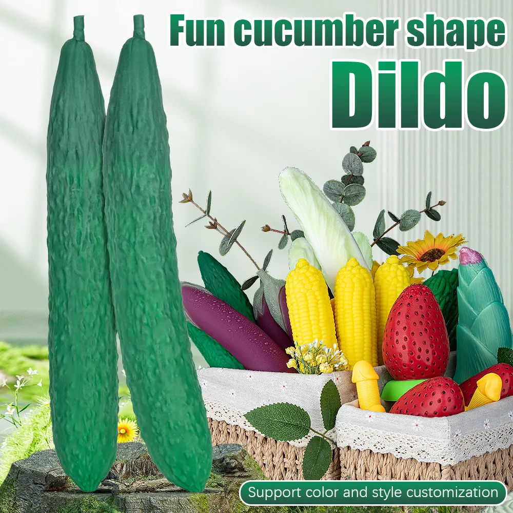 Wholesale Cute Vegetable Dildos Fruit Vegetable Masturbation Sex Toys Eggplant Cucumber Vegetable Dildo for Women Masturbation