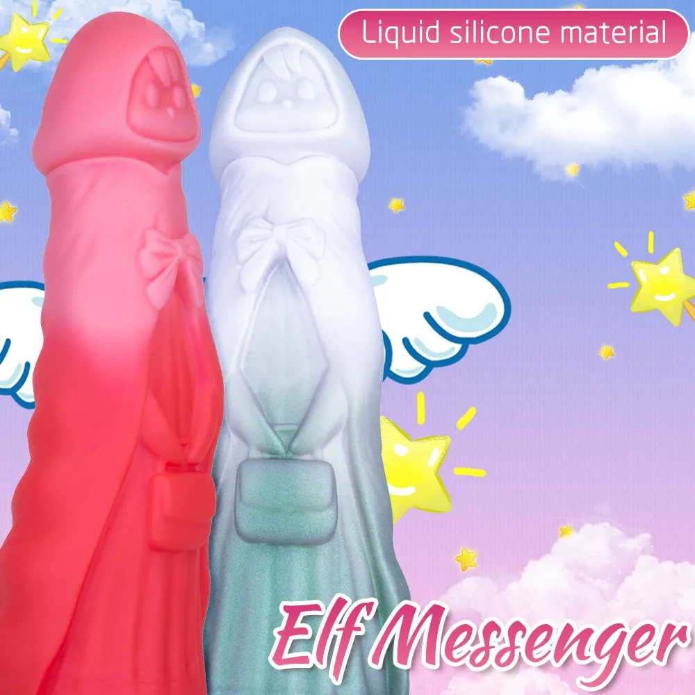 Fantasy Alien Dildo Cute Cartoon Character Dildo With Big Knots Animal Dog Knot Dildo With Suction Cup Silicone Anal Plug