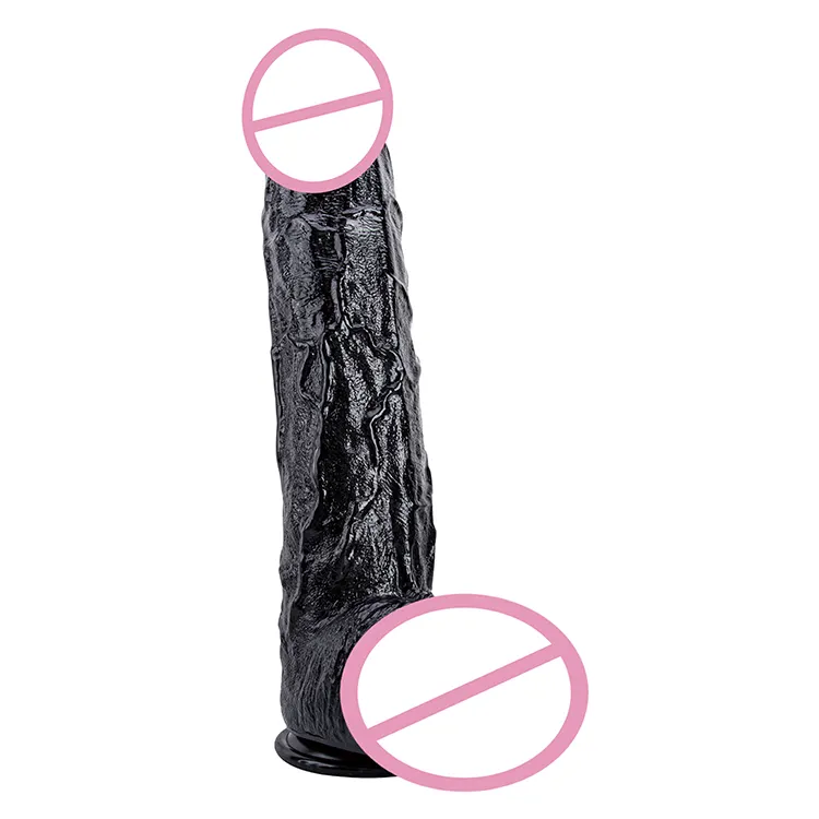 Black Realistic Huge Dildo Sex Toy for Women with Strong Suction Cup Soft and Waterproof Being Fetish Brand