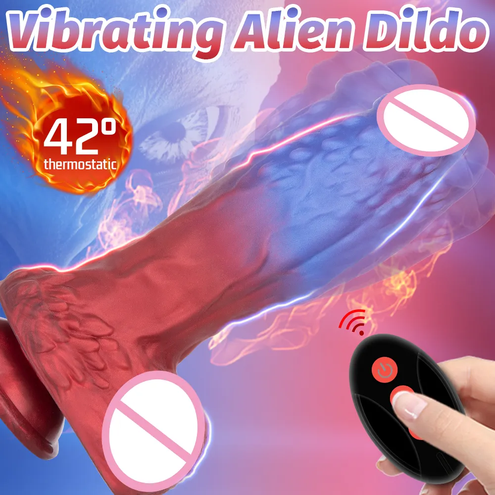 Realistic Telescopic Vibrator G-Spot Stimulator Heated Soft Silicone Waterproof Thrusting Dildo Toys for Women Big Penis Cock