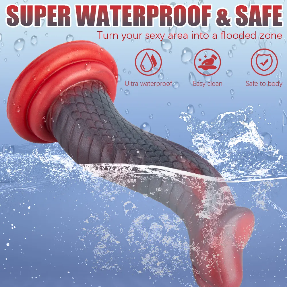 Thick Alien Snake Silicone Dildo Fantasy Series King Sized Design with Lifelike Texture for Fullness and Wrapped Stimulation