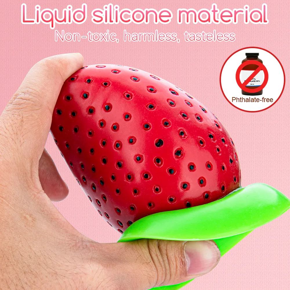 Strawberry Shaped Adult Toy Dual Function Prostate Massager and Masturbator with Textured Design for Intimate Stimulation