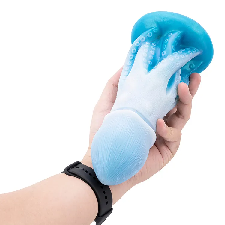 Giant Fantasy Octopus Tentacle Dildo Super Soft Silicone with Suction Cup Suckers for Wild Textured Alien Play