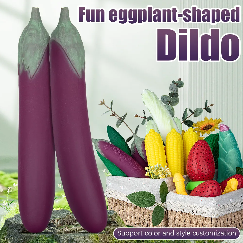 Artisanal Eggplant Intimate Sculpture a Fashion Forward Silicone Piece in Lifelike Colors for Discreet Pleasure and Modern