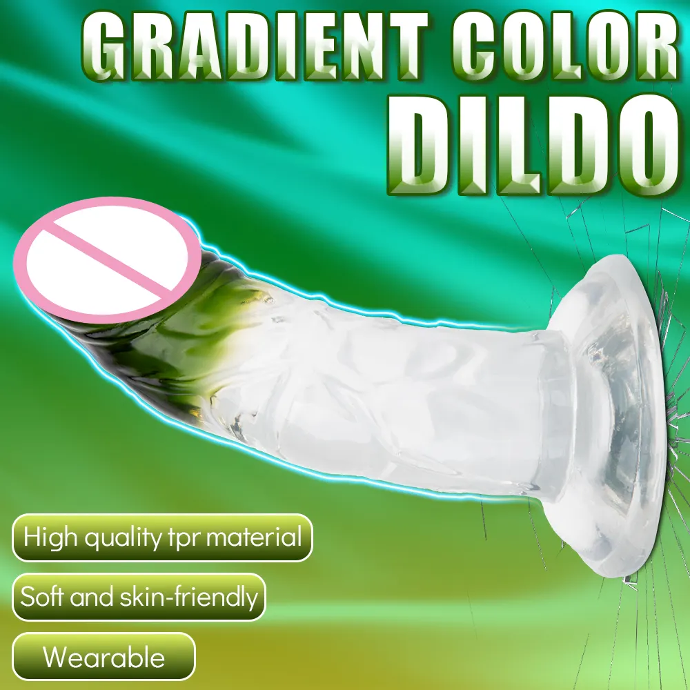 Soft Jelly Realistic Dildo with Suction Cup Anal Toy Mini Dildo & Butt Plug for Intimate Use