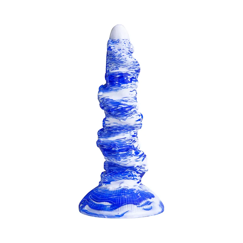 Fantasy Iceberg Shaped Silicone Dong Soft yet Firm Texture Alien Penis Monster Cock for Women