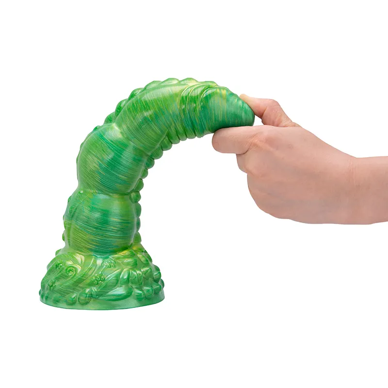 Base Big Hand Style Monster Cock Dual Dicks for Vagina Stimulator Silicone Dildo