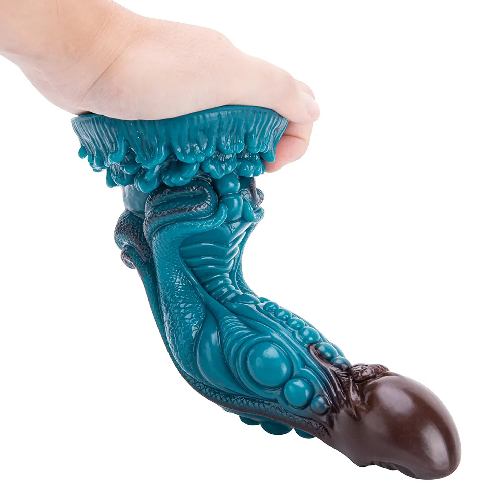 Soft Base Big Monster Sexy Toy Cock Dual Dicks for Vagina Silicone Dildo