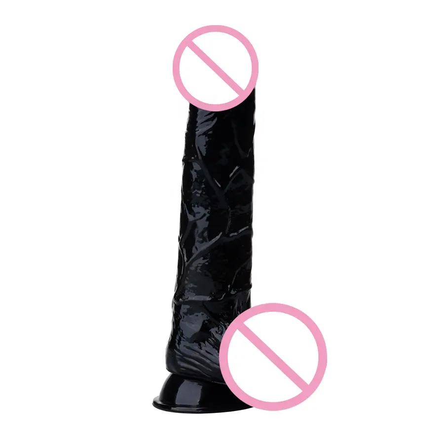 TPR Black Being Fetish Custom Wholesale Bulk Strong Suction Cup Huge Dildo Realistic Penis Soft Sex Dildo