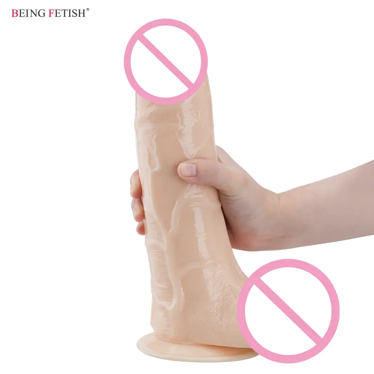 PVC Real Skin 11.6 Inch Best Feeling High Soft Bulk Dildo for Women