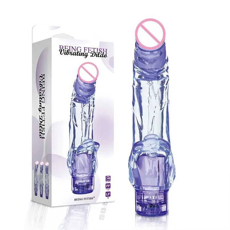 10 Speed Rabbit G-Spot Stimulator Vagina Vibrating Dildo for Women, Jelly Vibrator