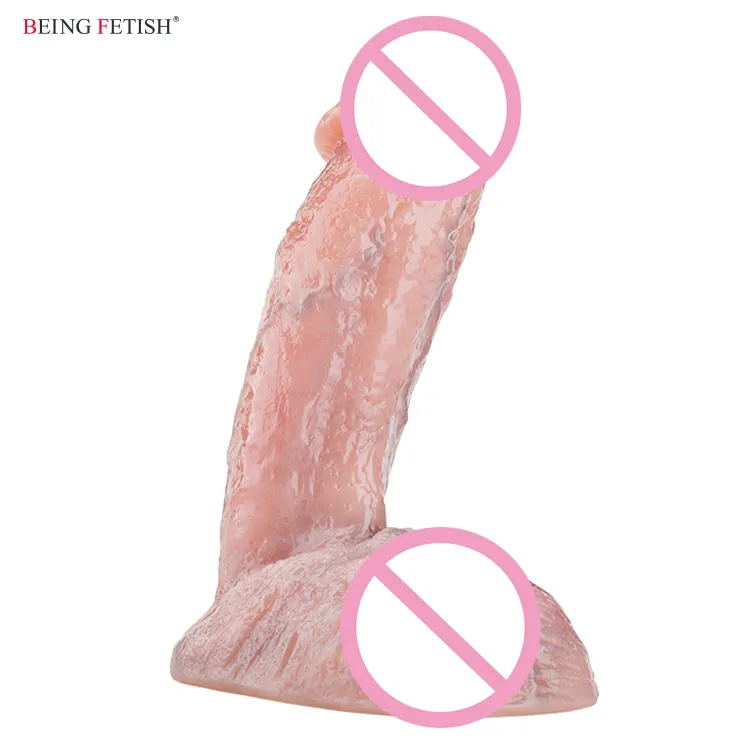 Liquid Silicone Soft Rubber Dual Destiny Cyberskin Realistic Natural Dildo for Women