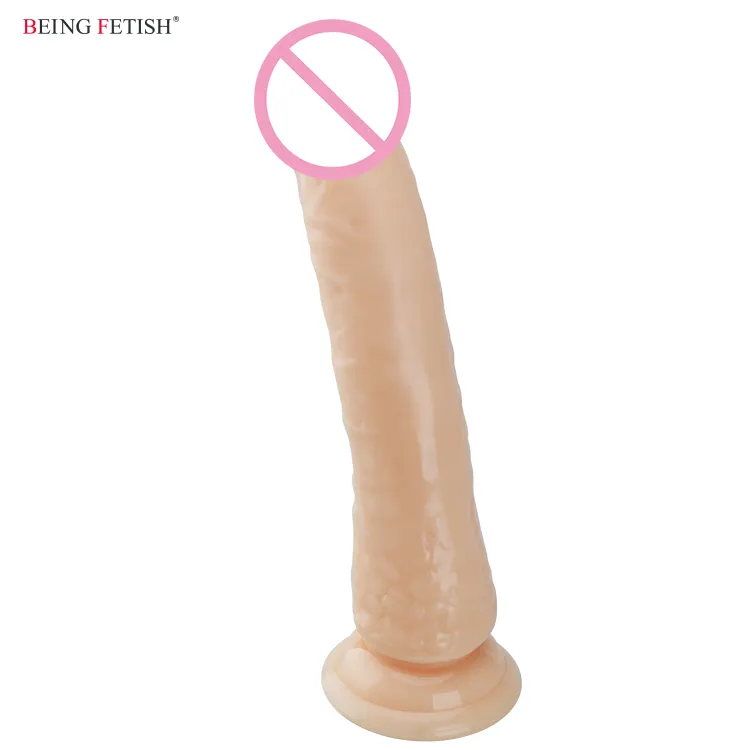 Long Thin  Dildo Penis With Suction Cup No Balls for Anal