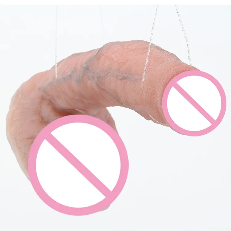 Best Lifelike Women Sex Toys Realistic Cyberskin Real Silicone Dildo With Suction Cup