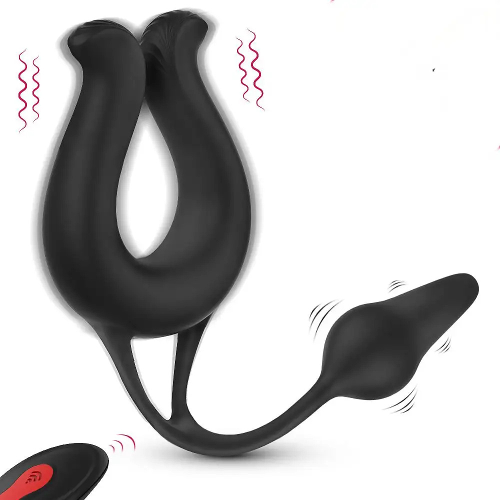   Lock Ring Penis Ring Vibrator for Men With Remote Control  Juguete Sexual Masculino