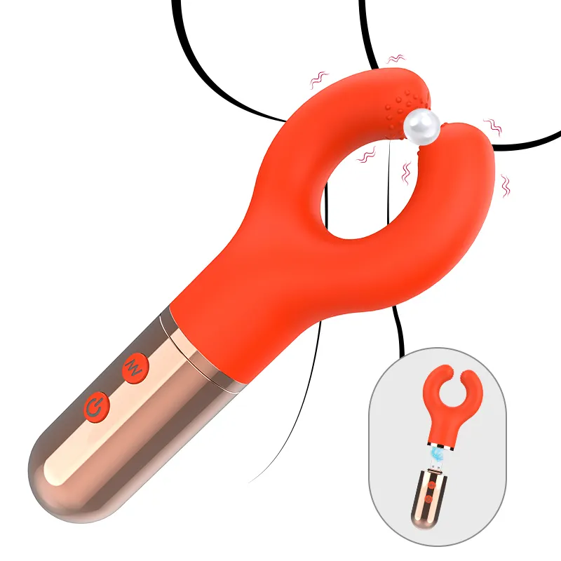  Soft Silicone Adult Artificial Penis Massage Nipple Vibrator Toys Sex