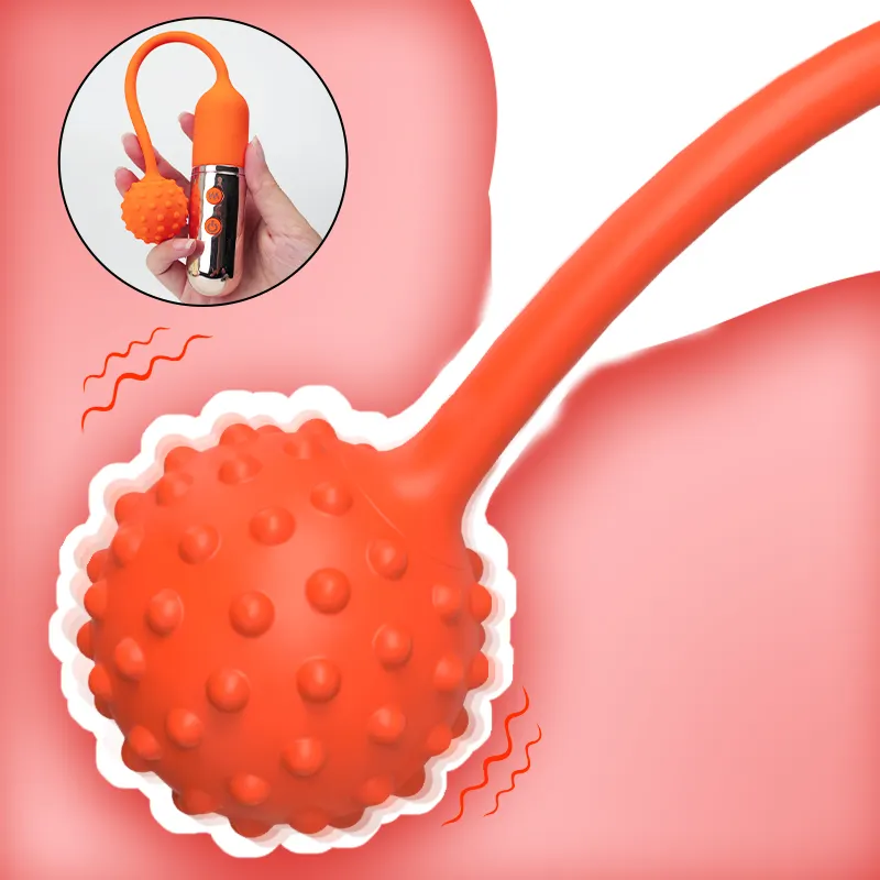  Soft Silicone Pink Ball Silicone Loveegg Orange Breast Vibrator Clitoris Stimulate Vagina Vibrator Sex Toy for Woman
