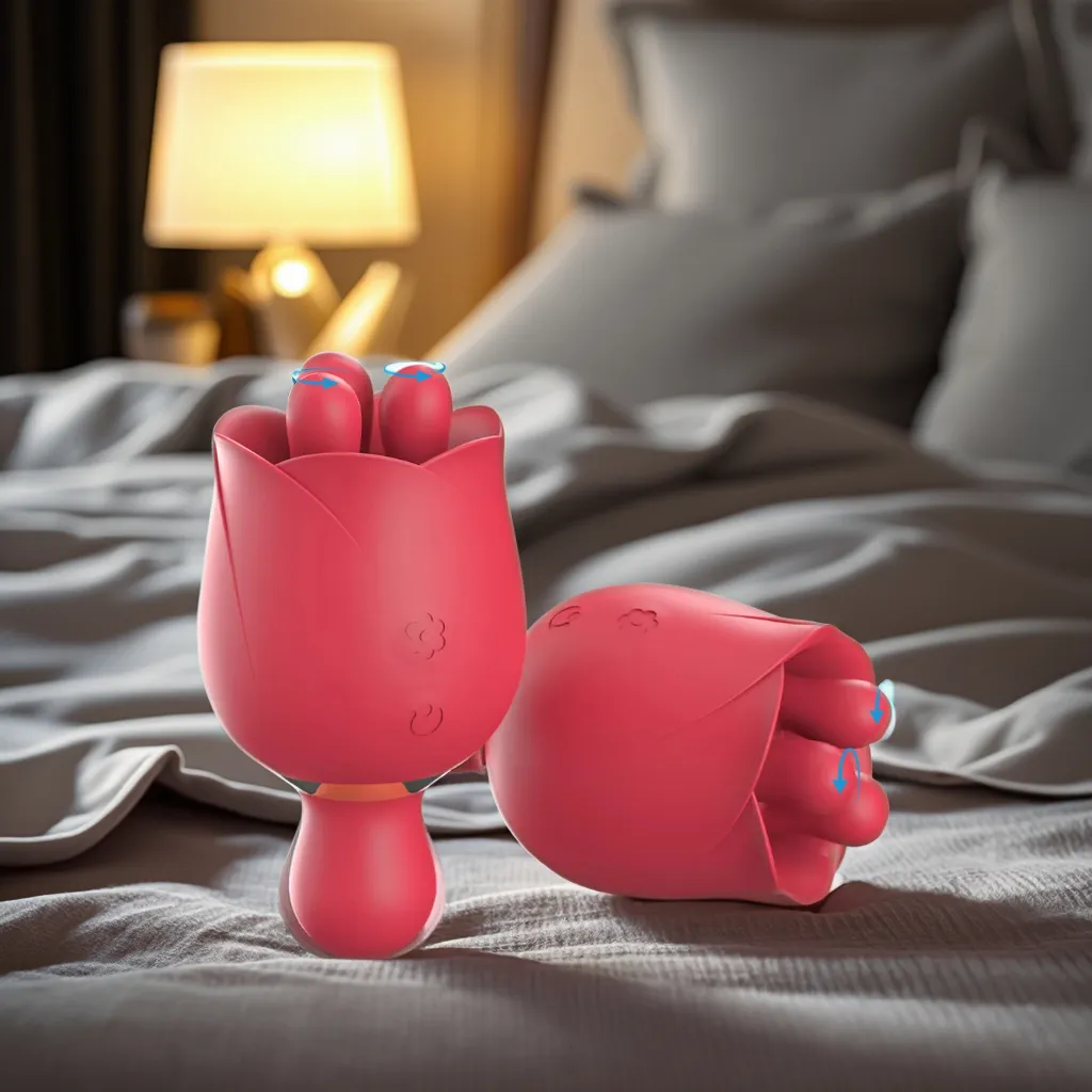  Vibradores Para Mujer Vibrator Rose Shaped Nipple Massager Clitoris Stimulator Rose Vibrator for Women