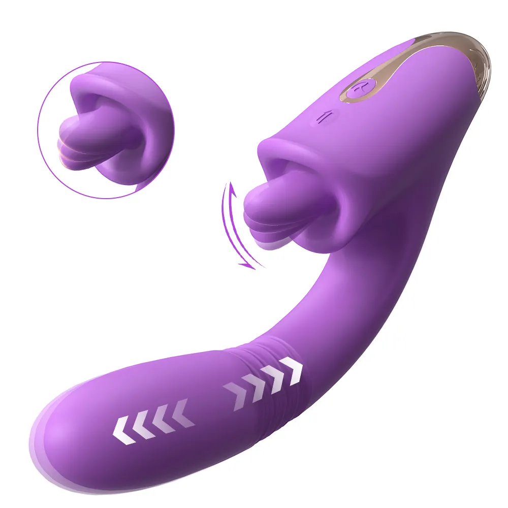  3 in 1Vibradores Para Mujer Thrusting Vibrator Machine Silicon Clitoral Licking Tongue Vibrators Sex Toys for Women
