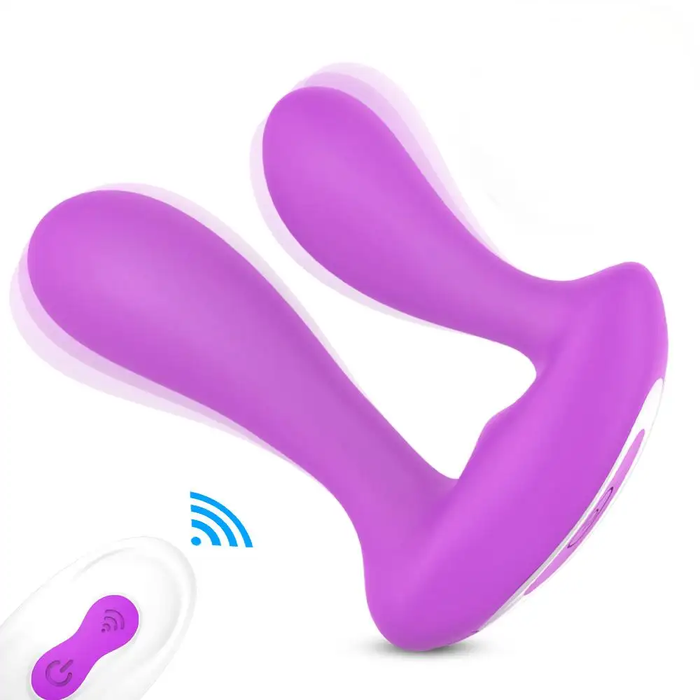 Double Vibrator Rechargeable Wireless Vibrating Panty Silicone Sex Toy for Couple