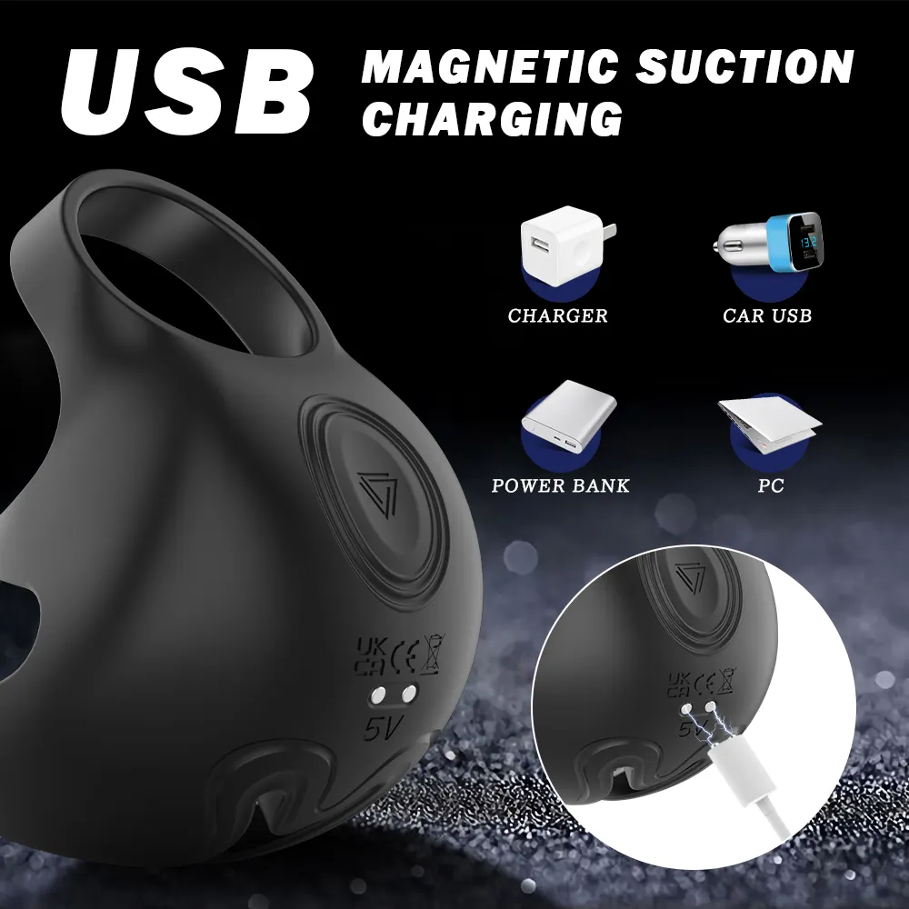  Hot Sell Soft Silicone Cock Ring Recharge Penis Ring Male Delay Ring Sex Toy for Men