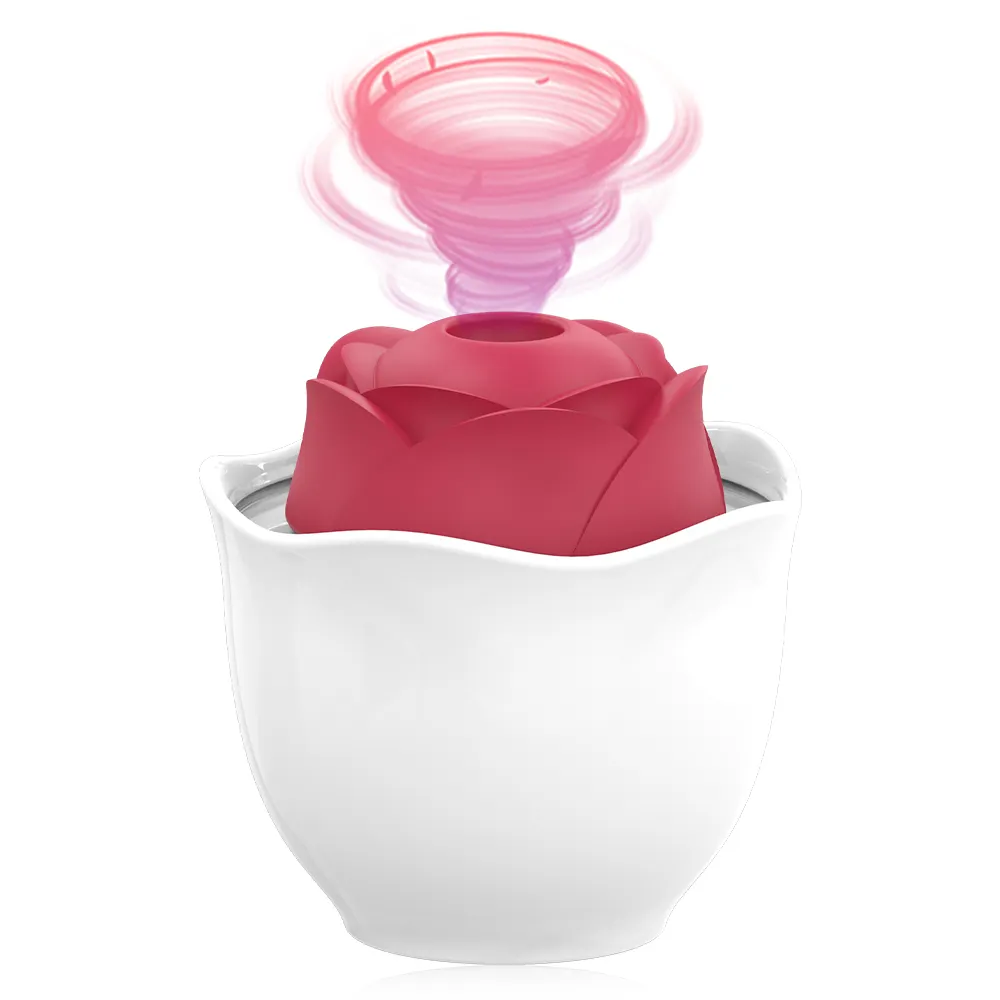  Rose Sucking Vibrator Female Masturbation Knocking Colourful Lights 9 Frequency Mode Pleasure Toy