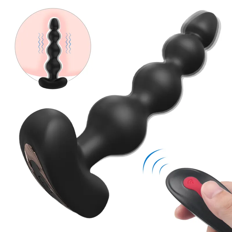  Electric Silicone Remote Vagina Vagina Sex Toy Vibrating Butt Plug Anal Beads Sex Toys for Men and Women