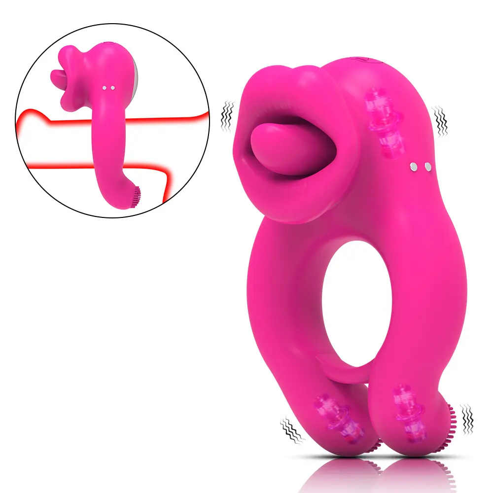 Motors Clitoral Testicular Stimulator 10 Vibration Men's Cock Ring Penis Massager Vibrator for Couples Men and Women