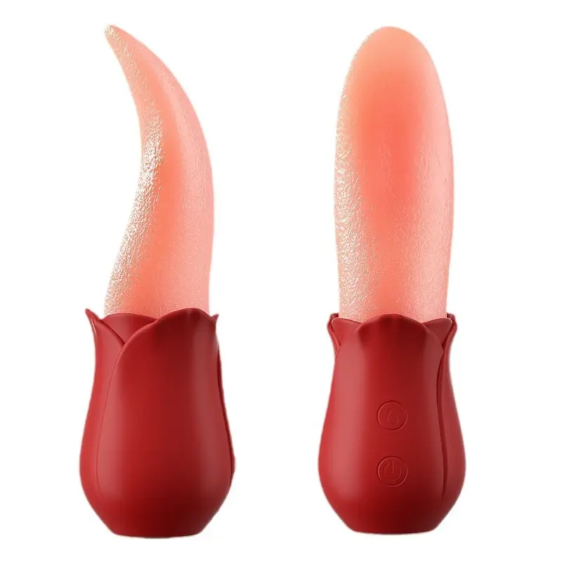 ROSE Adult Toys Clitoral Vibrator Nipple Stimulator Oral Tongue Licking Vibrator Female Sex Toys Vibrator Sex Toys for Woman