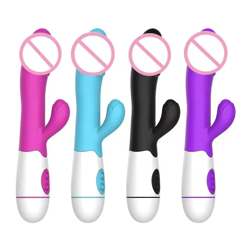 Battery or USB  Realistic Rabbit Vibrator 30 Speeds Mode Sex Toy Dildo Vibrator for Women Couple Adult