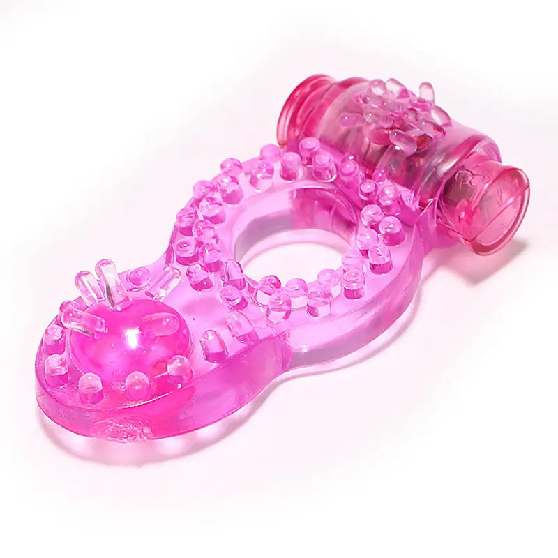 Lock Sperma Ring Male and Female Co-shock Orgasm Cunnilingus Vibrator Male Set Bead Penile Ring Adult Products
