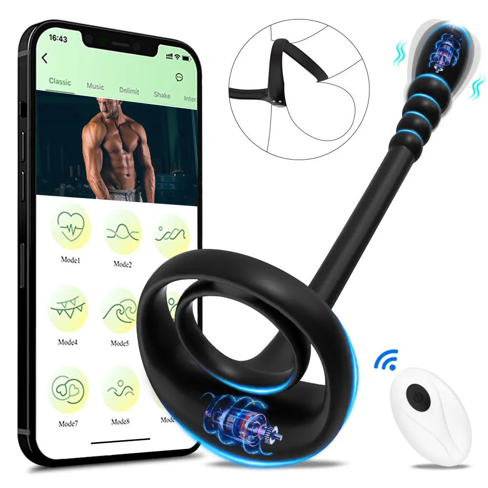 Hot Selling Zipper Lock Ring Wireless Remote Control Male and Female Cock Vibration Ring Adult Products