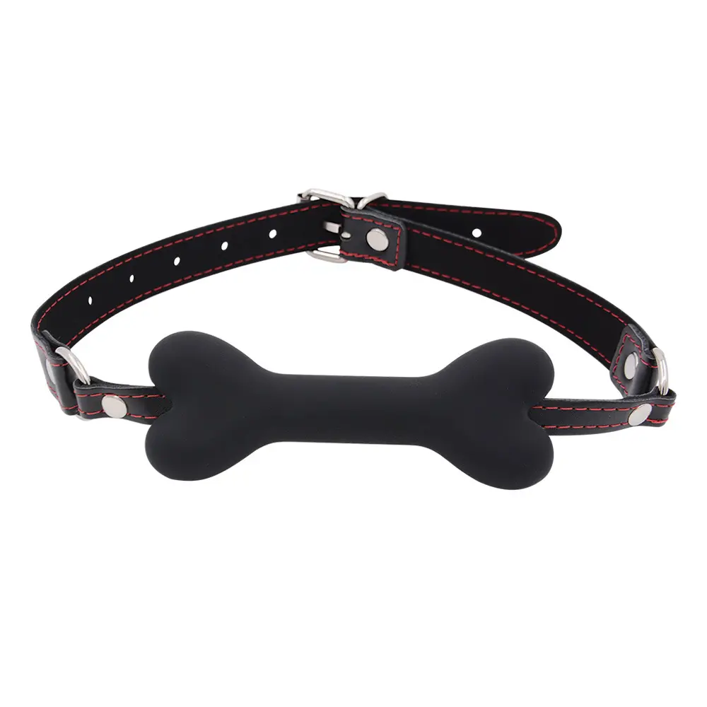 SM Dog Bone Silicone Mouth Gag Ball for Men and Women Adult Sex Toys for Bondage Gear