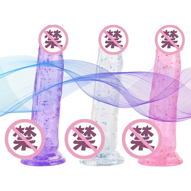 Realistic Dildo for Women Crystal Beginner Clear Dildo With Strong Suction Cup Hands-Free Play for Adult Sex Masturbator G Spot