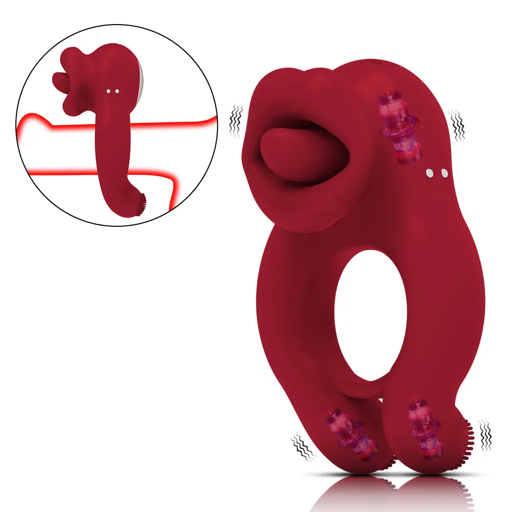 Cock Ring Dildo Vibrator Couple Sex Toy Vibrating Ring Sex Toys for Woman Tongue Vibrators Cock Ring for Men