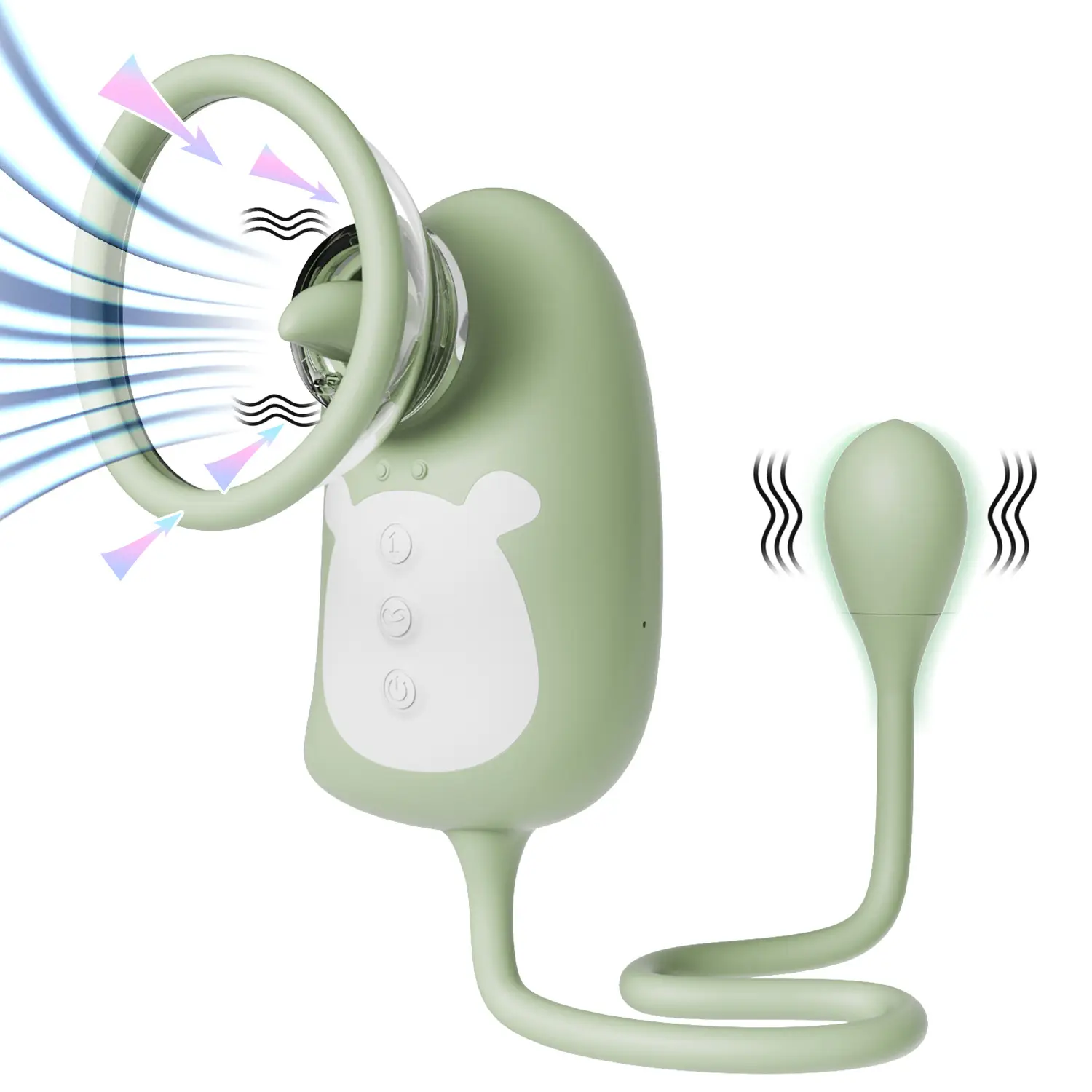 Electric Breast Massager Tongue Vibrator for Couples Nipple Sucking Vibrator with Jumping Eggs