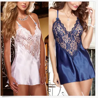 Private Label Fashion Design Sleeveless Strap Solid Elegant Slim Dress Women Pajama Set Short Night Dress