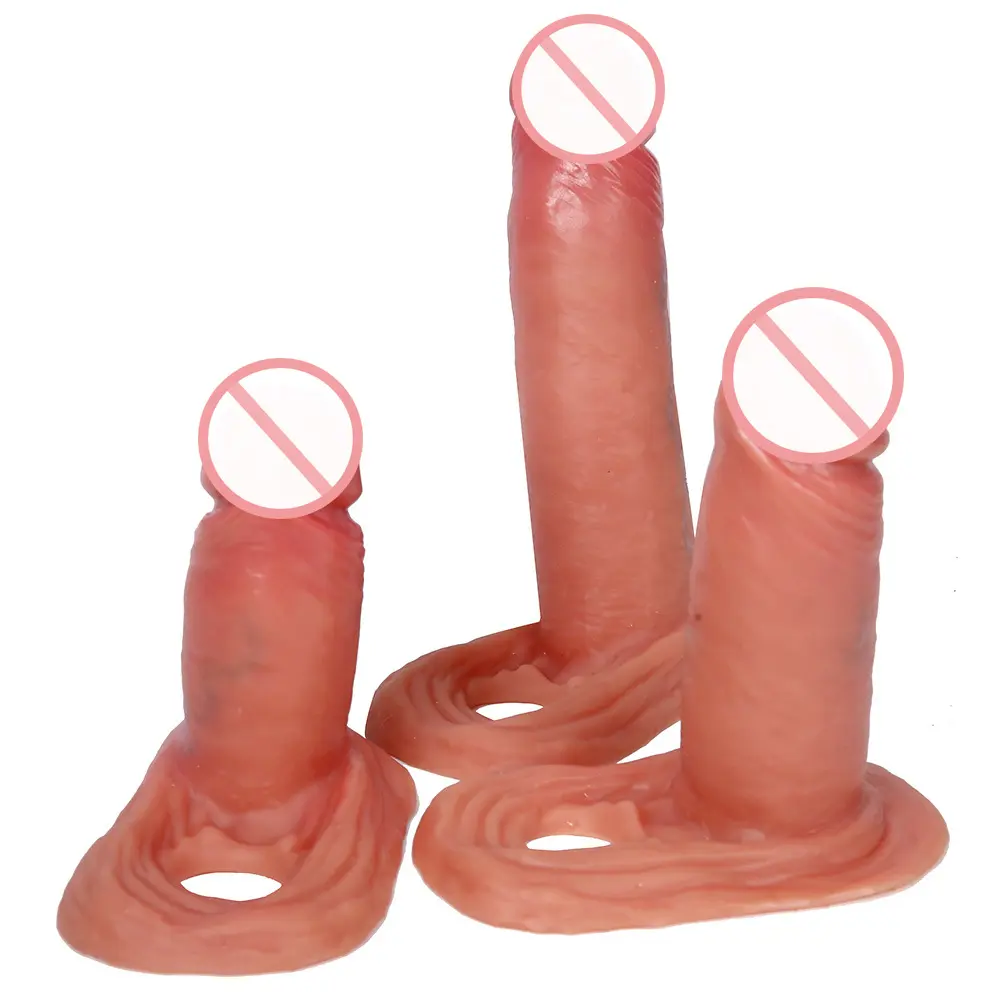 Silicone Men's Sex Toy Reusable Penis Cover Cock Enlargement Sleeves Dildo Condom Male Extender Penis Cover