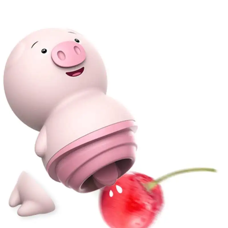 Wholesales 10 Frequency Electric Pink Pig Nipple Sucker Sex Stimulate G Spot Clitoris Vibrator