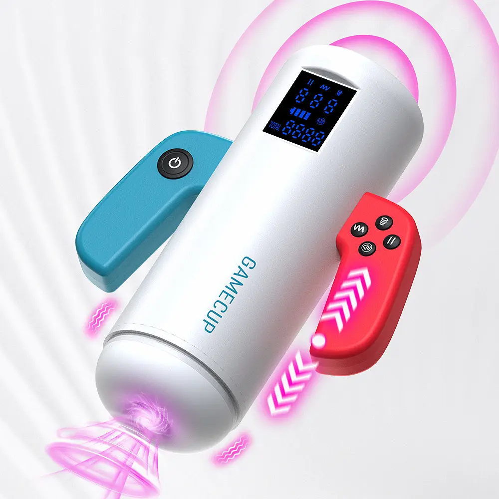 Telescopic Vibration Heating Robot Masturbation Cup Waterproof Automatic Men Thrusting Stroker Machine for Male Sex Toy