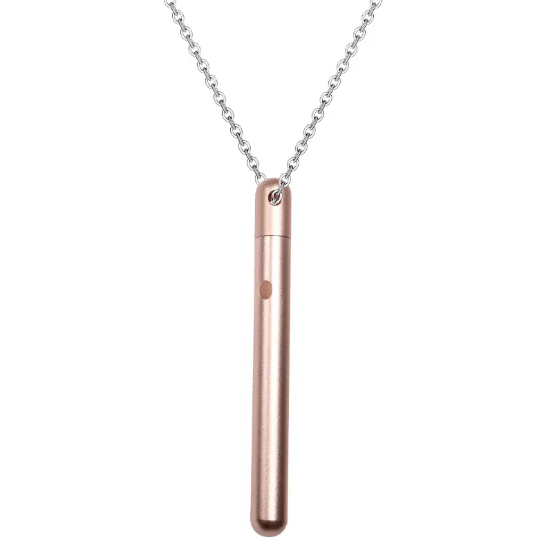 Adults Masturbation Vibrator Mini Stainless Steel Wearable Necklace Vibrator for Women