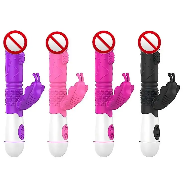 Wholesale 30-Frequency Silicone Rabbit Dildo Vibrator G Spot Butterfly Massager for Women Clitoral Masturbation Sex Toys