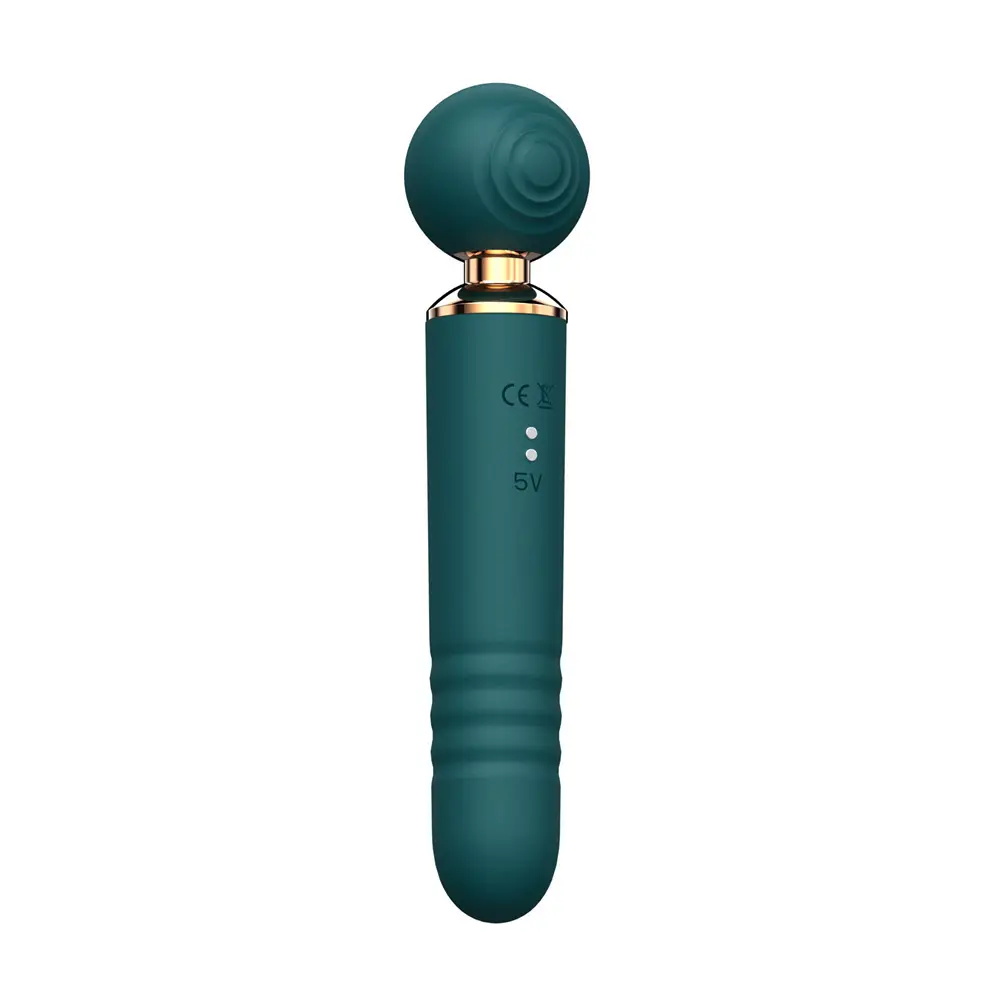 3-in-1 USB Power Supply Women's Vibrator Nipple Clitoral Stimulator 10 Telescopic Modes Double Dildo Wand for G-Spot Excitement