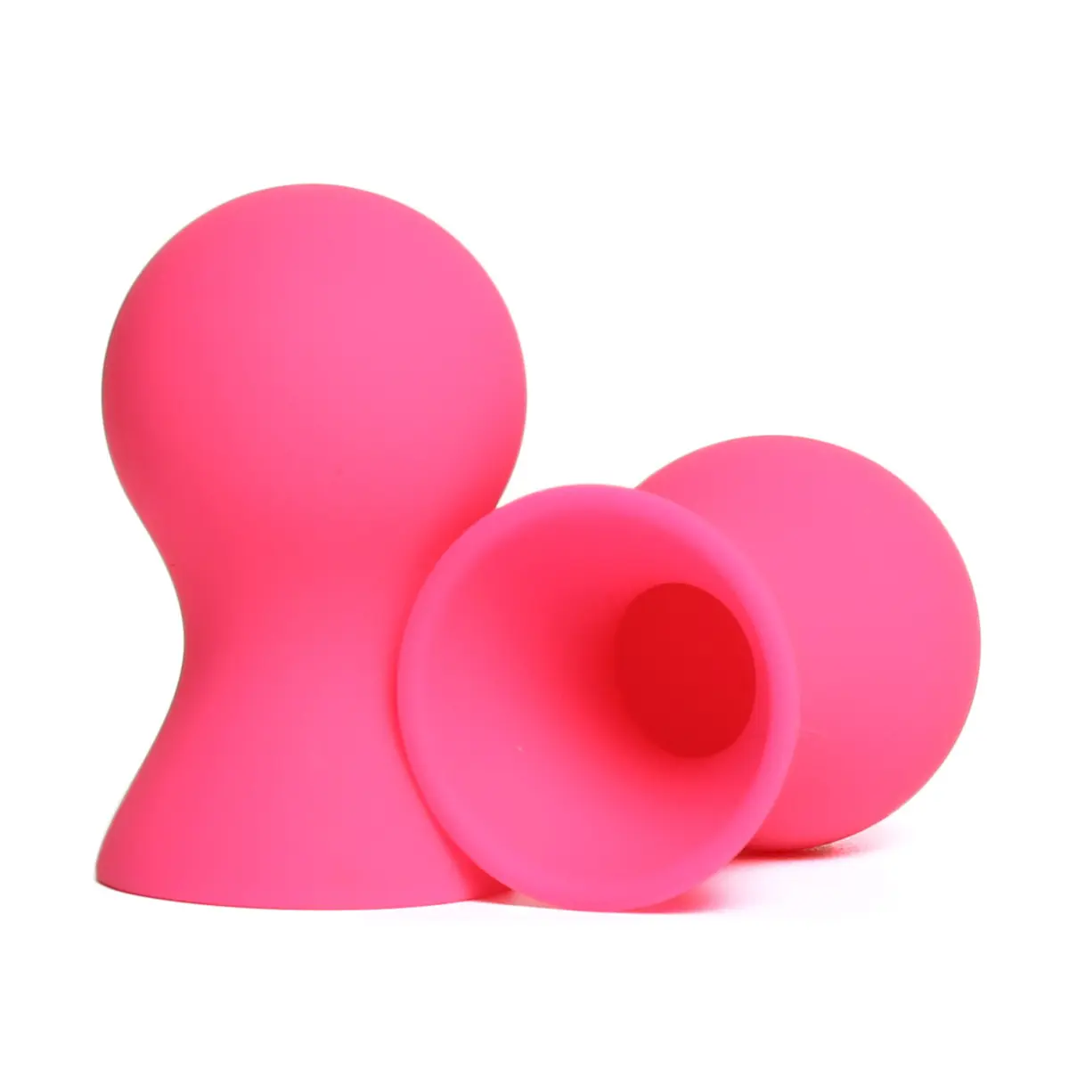 1 Pair Portable Silicone Nipple Vacuum Sucker Stimulate Enlargement Breast Pump for Female Suction Cup