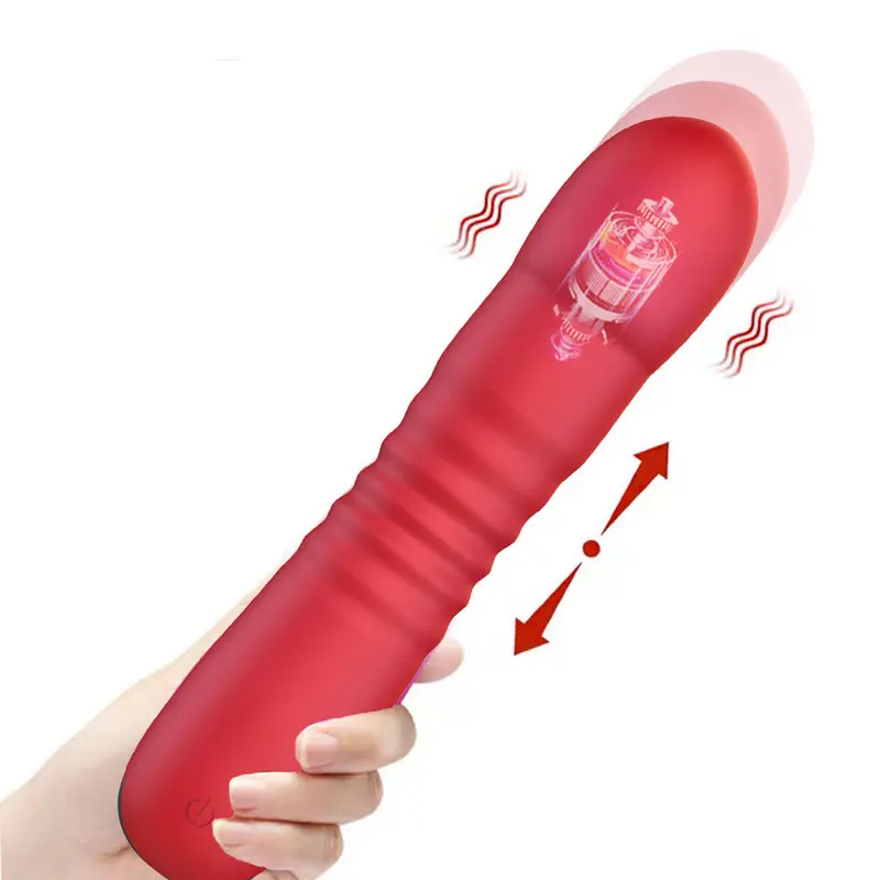 Silicone Telescopic Bullet Vibrator USB Charging Mini Wand Massager Clitoral Stimulator Realistic Dildo Clitoris Massager Toy