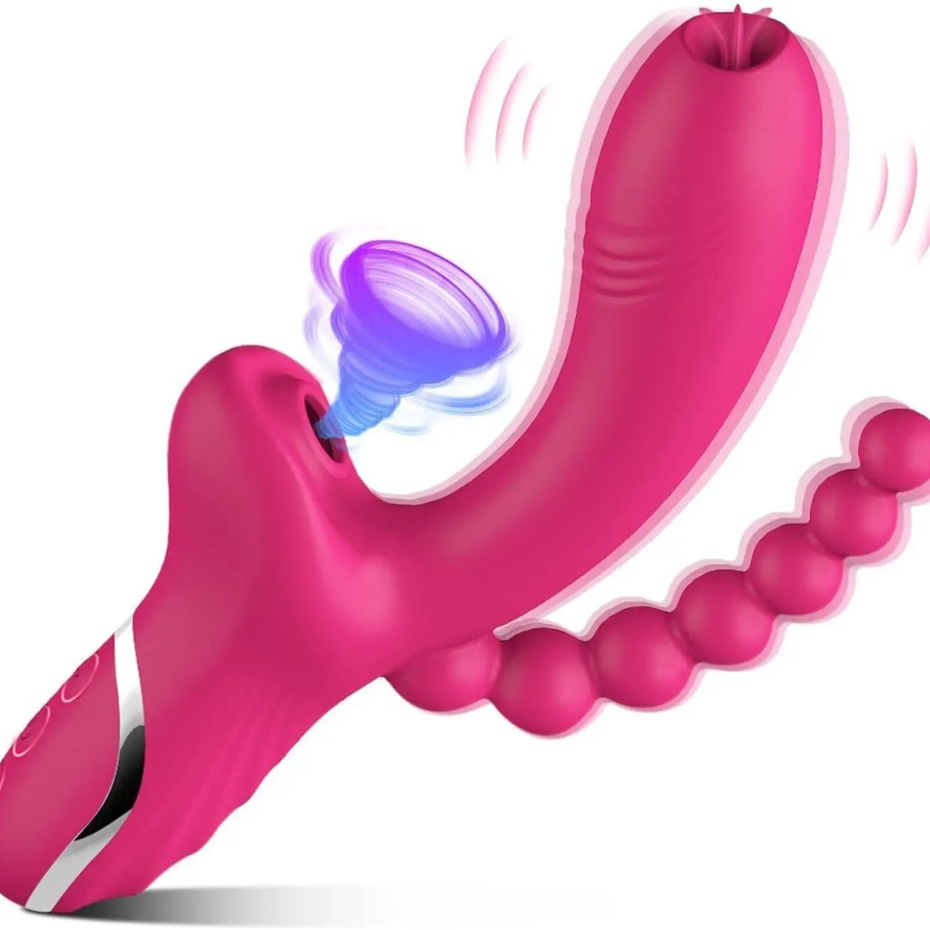 3 in 1 Clit Sucker Dildo Vibrators for Women Clitoris G Spot Tongue Licking Vacuum Stimulator Sex Toys Adult Goods