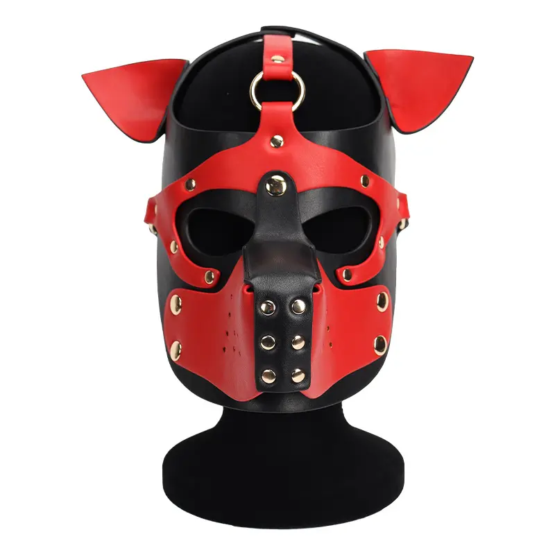 Adult Bdsm Bondage Puppy Hood Roleplay Male Sex Game Mask SM Bondage Sex Dog Headgear for Couple