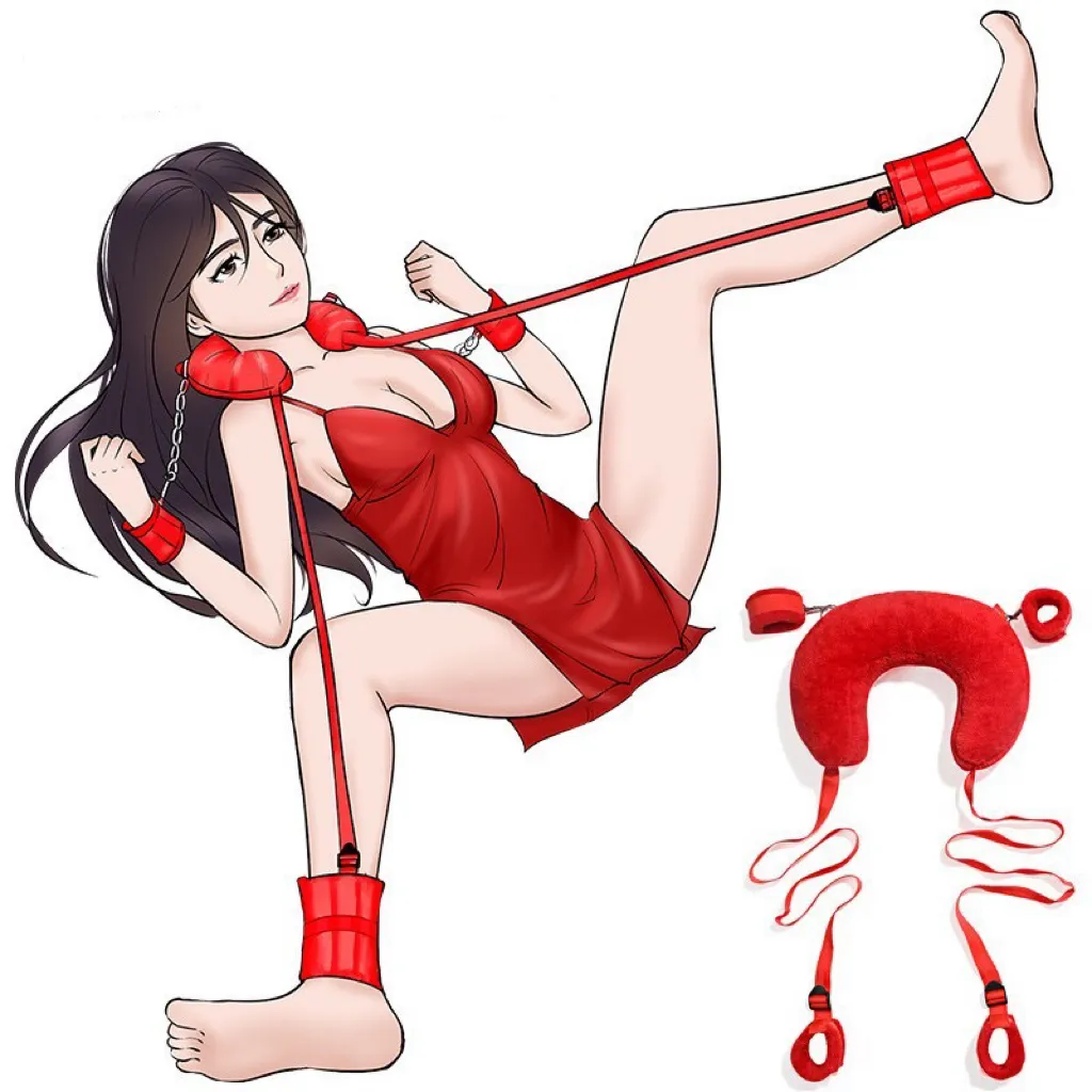 Adult Bdsm Relax Pillow Accessories Adjustable PU Leather Open Leg Toys Sex Bondage Ankle Hand Cuffs